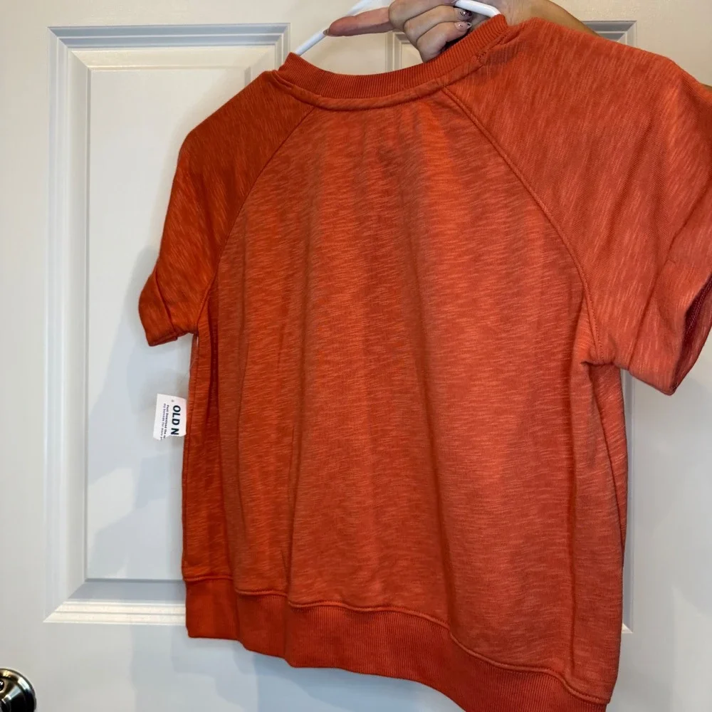 Kids Old Navy Orange Focus On The Good Graphic Sweatshirt Top‎ Size L 10/12